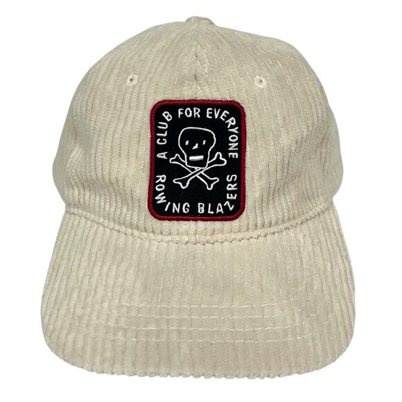 Rowing Blazers Corduroy Hat Cap A Club For Everyone Patch Ivory Cream Preppy - Picture 1 of 8